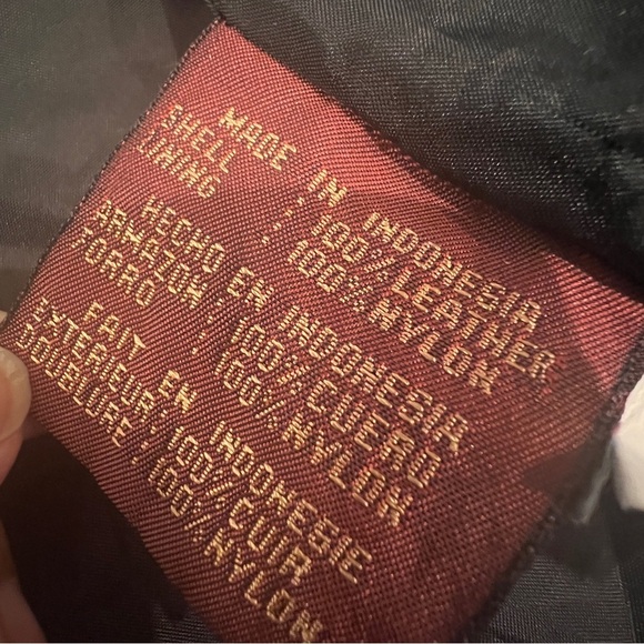 G3 Bomber Jacket Medium Leather Flight G-III Black HEAVY Grunge Y2K Vtg - Picture 9 of 13